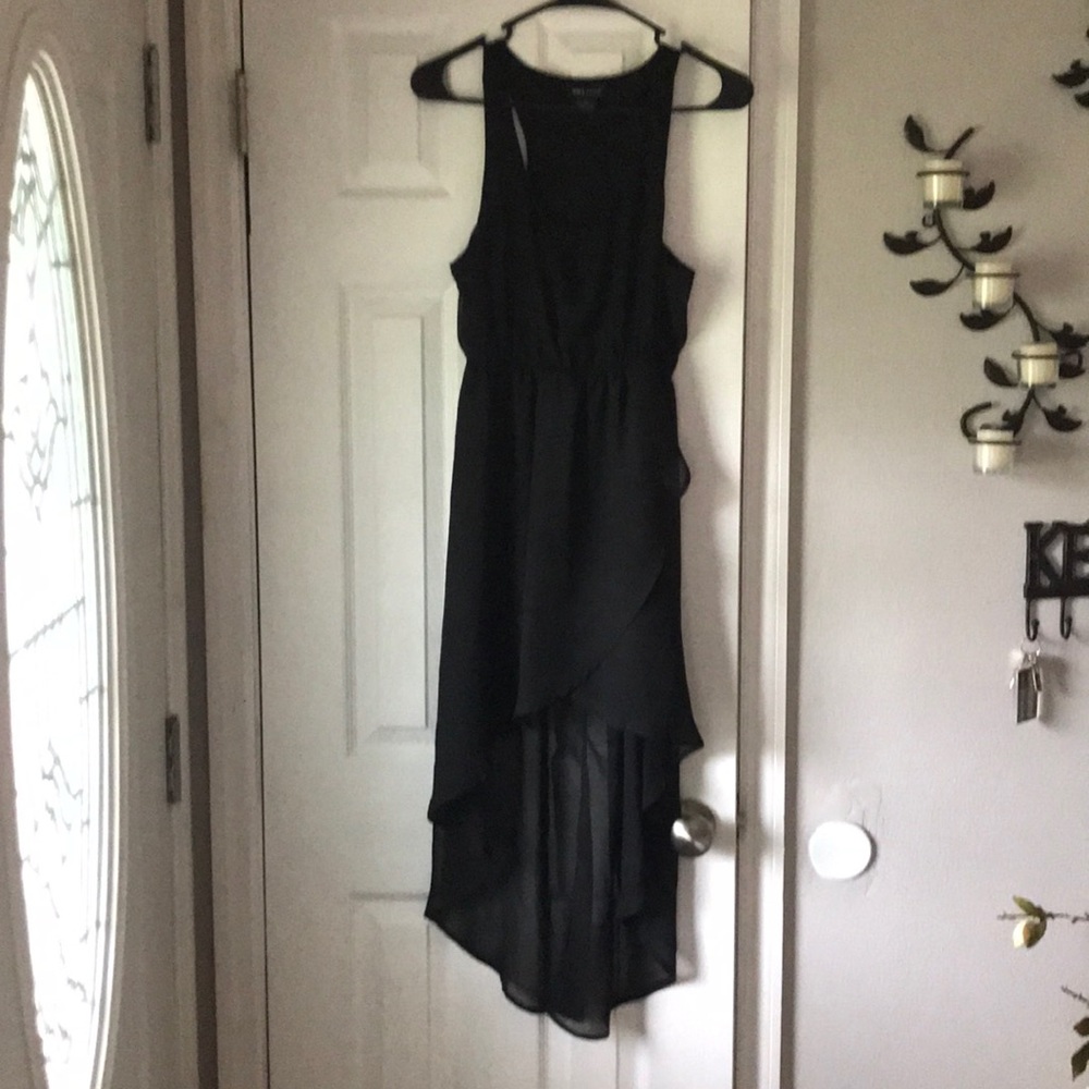 Black high-low dress